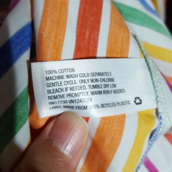 Size 2 Christopher John Rogers Striped Shirtdress - Picture 7 of 7